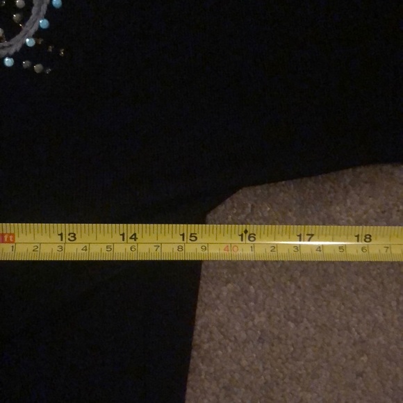 Front Tie Black Cardigan with Design 🖤 - Picture 6 of 7